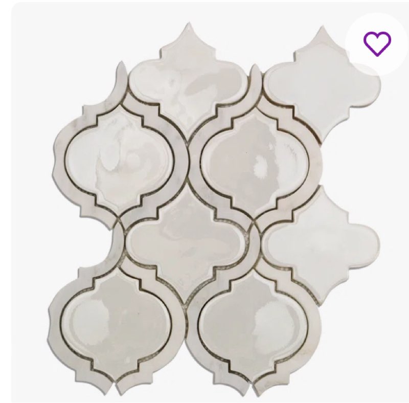 Divine Arabesque 4" x 3" Ceramic Mosaic Tile (0.80 Sq. Ft. / Sheet)