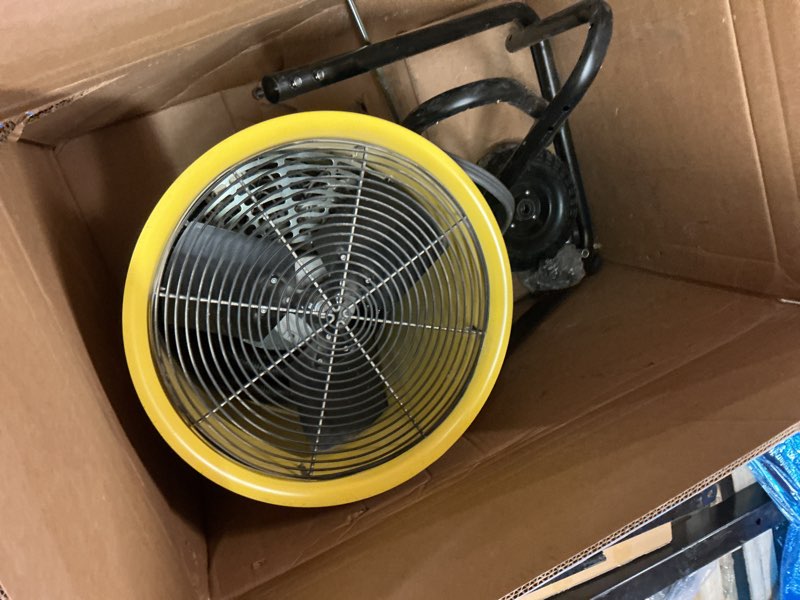 Condition photo showing As Is for Small round industrial fan