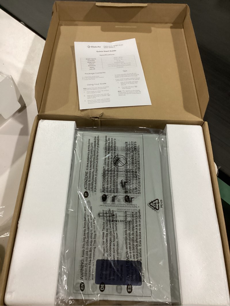 Condition photo showing New/Like New for Etekcity Scale for Body Weight, Digital Bathroom Weighing Machine for People, Large and Easy-to-Read Backlight Display, Accurate with High Precision Measurements, Durable Tempered Glass, 400 lbs Grey