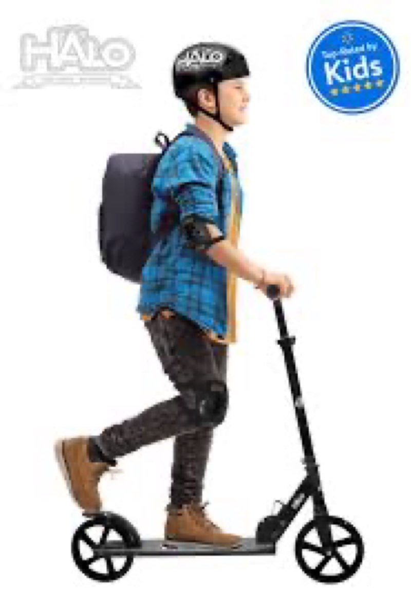 halo rise above supreme big wheel (8") scooter - black - adults and kids - no assembly - unisex 50+ bought since yesterday best