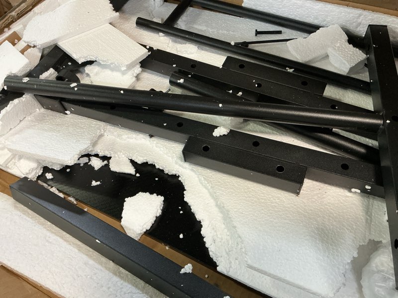 Condition photo showing Good Condition for HOMIDEC Standing Desk, 32 Inch Portable Small Desk Adjustable Height, Rolling Home Office Desks with Wheels, Sit Stand Desk for Bedroom Walking Pad Home Office Small Space, Black