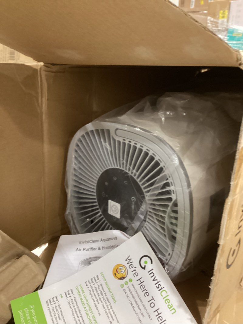 Condition photo showing As Is for Air Purifier and Humidifier Combo All in One for Bedroom - Quiet 2 in 1 Smart Air Humidifier and Purifier for Home - Use Year-round for up to 1100 sq ft - InvisiClean AquaNova
