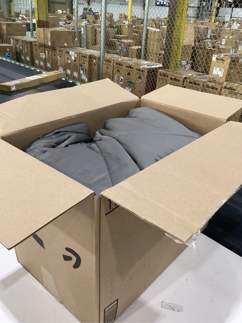 Condition photo showing Good Condition for 2026 premium upgraded non-vacuum bed quilt all seasons 100% cotton filled comforter - reversible lightweight soft breathable fluffy (midnight grey king)