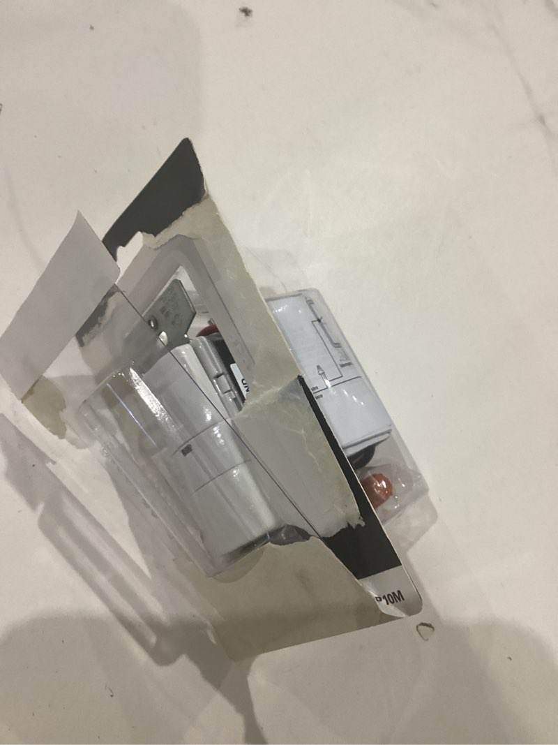Condition photo showing As Is for lutron maestro motion sensor light switch indoor for bathroom, garage, laundry room, any bulbs, occupancy vacancy sensor, single-pole, ms-ops2-wh, white white 1 pack 2-amp single pole switch