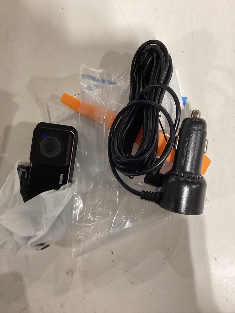Condition photo showing Good Condition for dash cam 1296p front dashcam, v300 wifi dash camera for cars with app, night vision, mini hidden single car camera, loop recording, 24h parking mode, support 256gb max, black
