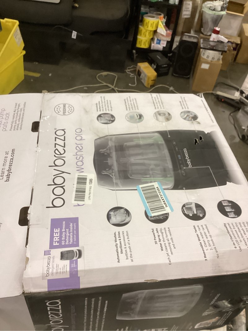 Condition photo showing As Is for Baby Brezza Bottle Washer Pro - Baby Bottle Washer, Sterilizer + Dryer - All in One Machine Cleans Baby Essentials like Bottles + Pump Parts – Appliance to Replace Bottle Brushes & Drying Racks, Black