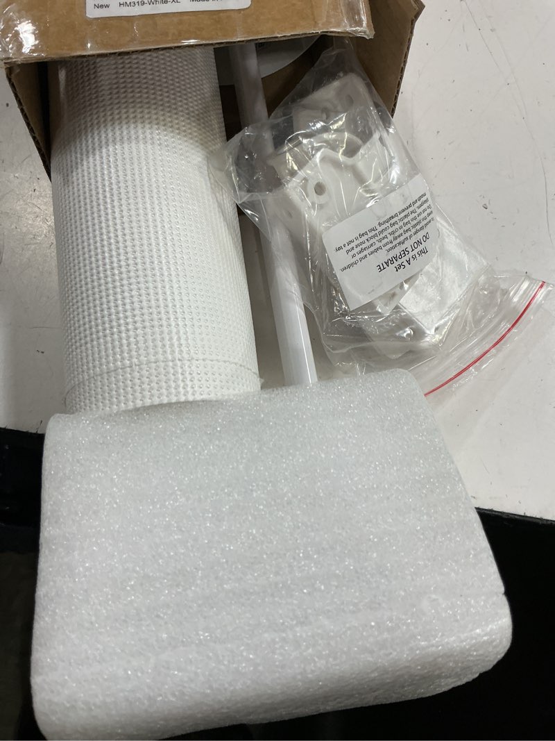 Condition photo showing Good Condition for homeal 120inch retractable baby gate extra wide, large openings safety baby gate, long retractable mesh dog gate for stairs, doorways, hallways, indoor, outdoor(white, width up to 120") white width up to 120"(with reinforced strips)