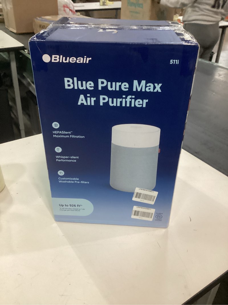 Condition photo showing As Is for BLUEAIR Air Purifier for Small Room, Bedroom, Home, Cleans 926 sqft in one hour, HEPASilent Air Cleaner for Pets, Allergens, Virus, Dust, Mold, Smoke - Blue Pure 511i Max Small Room - Wifi