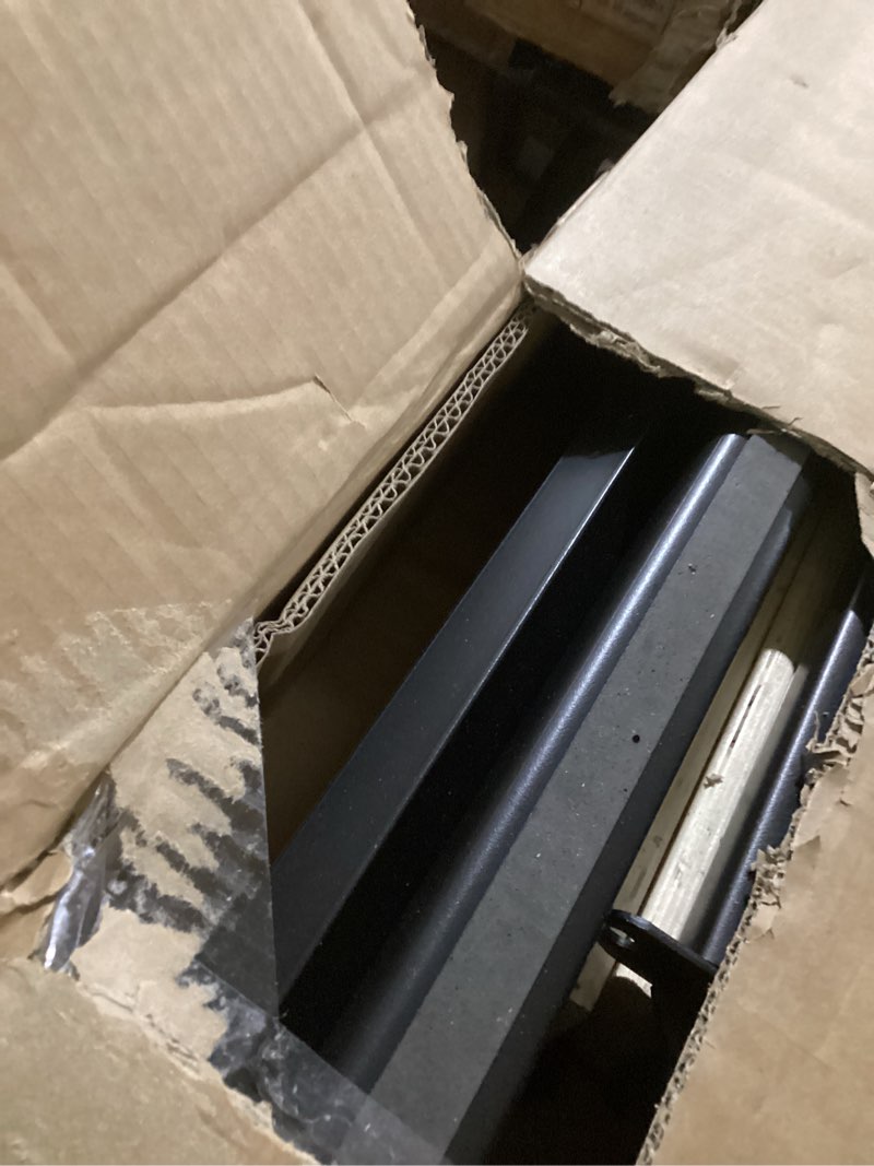 Condition photo showing As Is for ZINUS Mia Metal Platform Bed Frame with Headboard, Wood Slat Support, No Box Spring Needed, Easy Assembly, King, Black Black King Frame with Metal Headboard