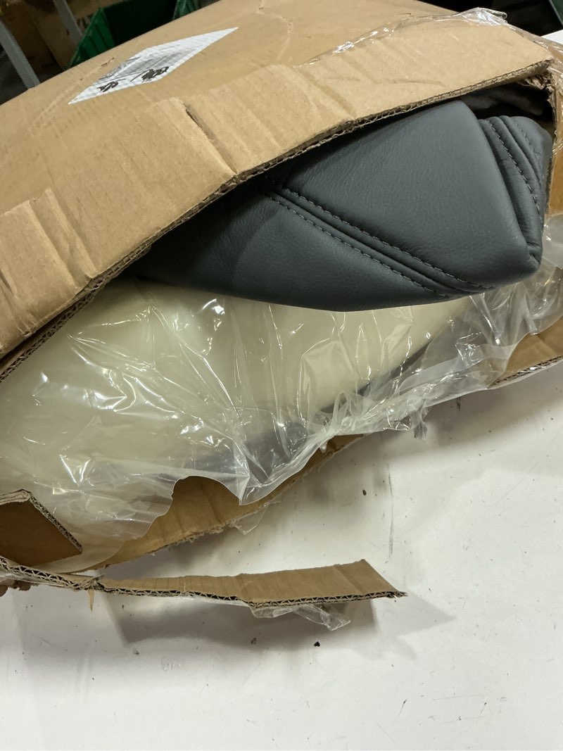 Condition photo showing Good Condition for nlqr dark gray microfiber leather driver side bottom replacement seat cover & foam cushion | custom fit for chevy express & gmc savana 1500 2500 3500 work van 2003-2014