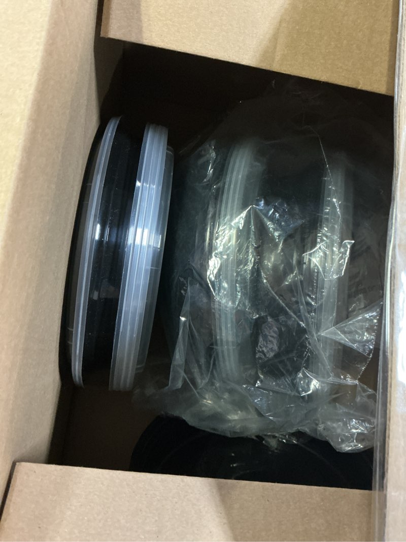 Condition photo showing Good Condition for 48oz Disposable Black Meal Prep/Bento Box with Clear Dome Lids - Round Plastic Meal Containers - Leak Proof and Reusable Box : Perfect For Salad, Meal Prep and Fruits : Set of 10