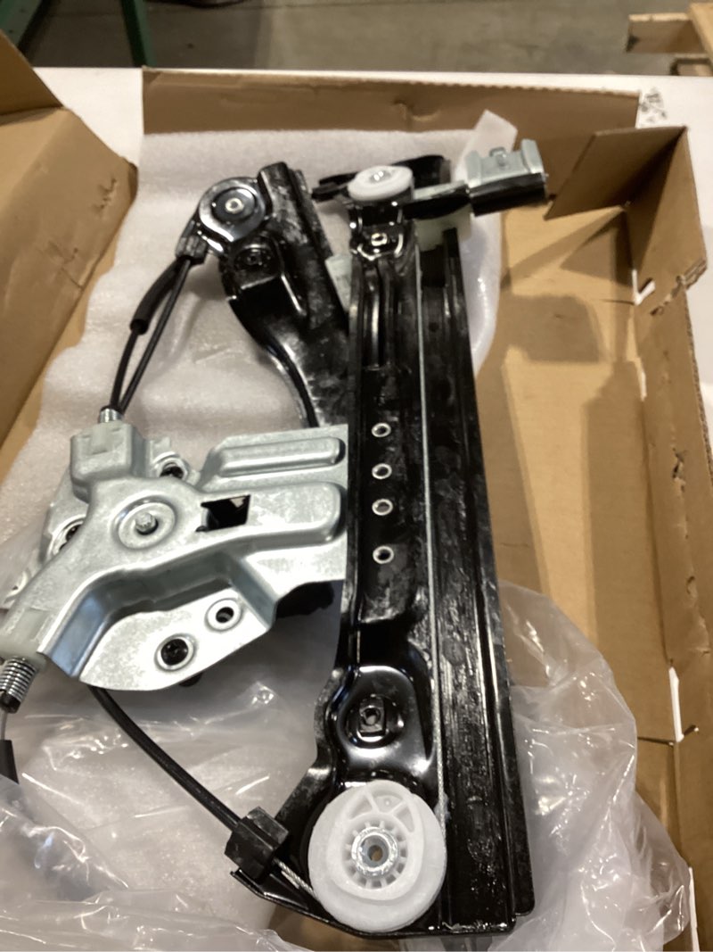 Condition photo showing As Is for 751-739 Front Left Driver Side Power Window Regulator and Motor(2 Pins) Assembly Compatible with 2012-2015 Chevy Cruze,2016 Cruze Limited Replace# 95382556, 95265280, 95919259