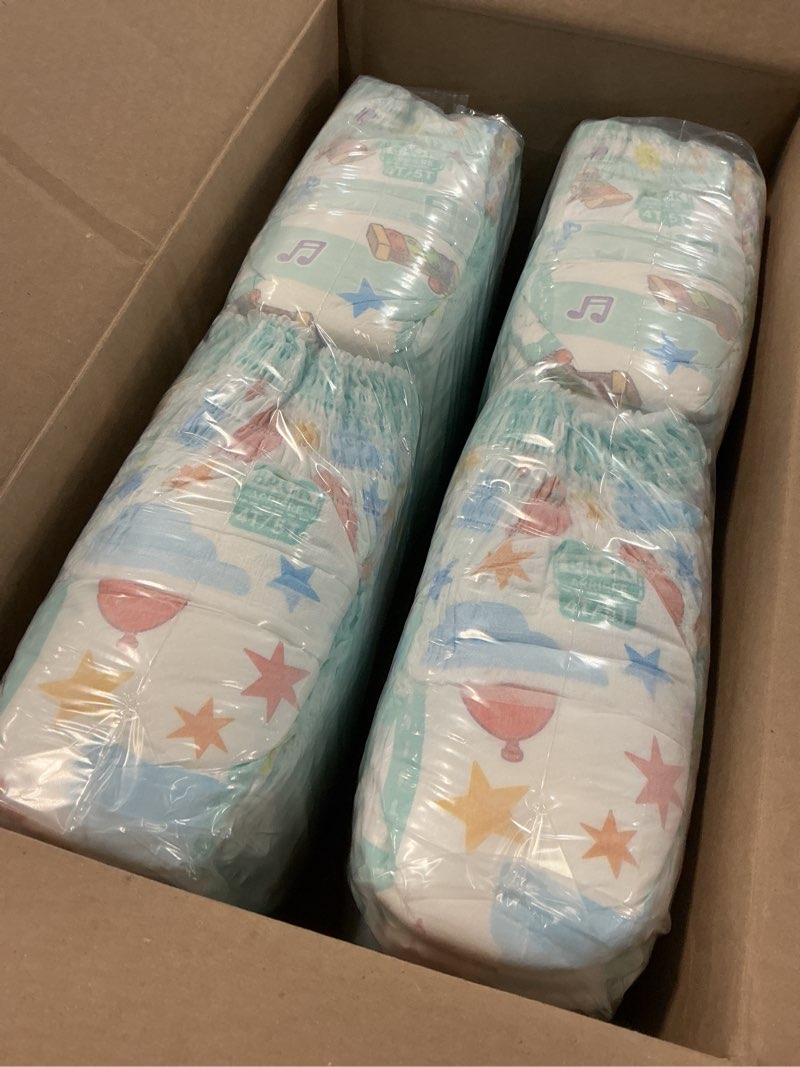 Condition photo showing New/Like New for Pampers Training Pants - Easy Ups Boys & Girls Bluey - Size 4T-5T, 100 Count, Children's Potty Underwear (Packaging May Vary) 4T-5T 100