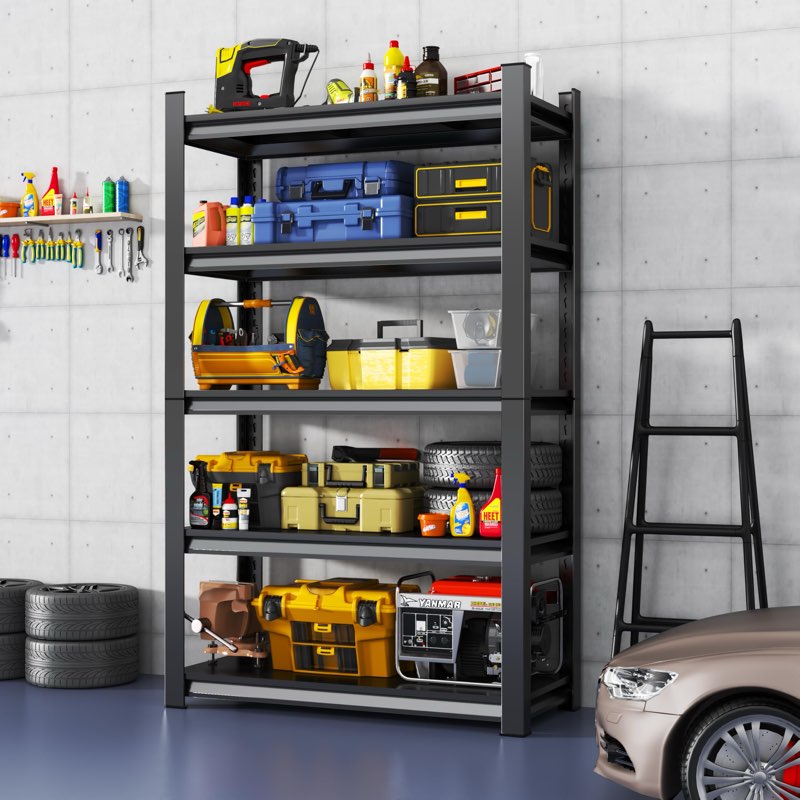 Bezuny 72\\\" HGarage Shelving,Heavy Duty Metal Shelves,5-Tier Adjustable Storage Shelf,3000LBS,Industr