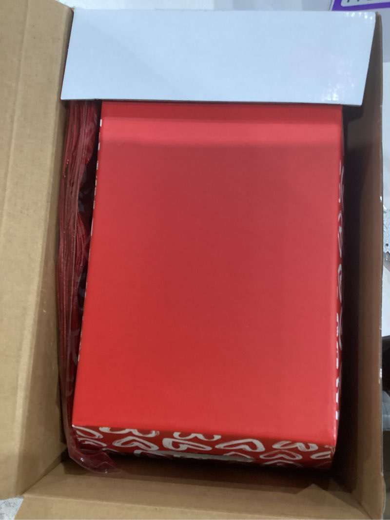 Condition photo showing Good Condition for dunzoom 22 pcs valentine's day empty gift basket set empty market tray heart gift basket with transparent bags and ribbon pull bows for valentine's day wedding holiday party favors(pink)