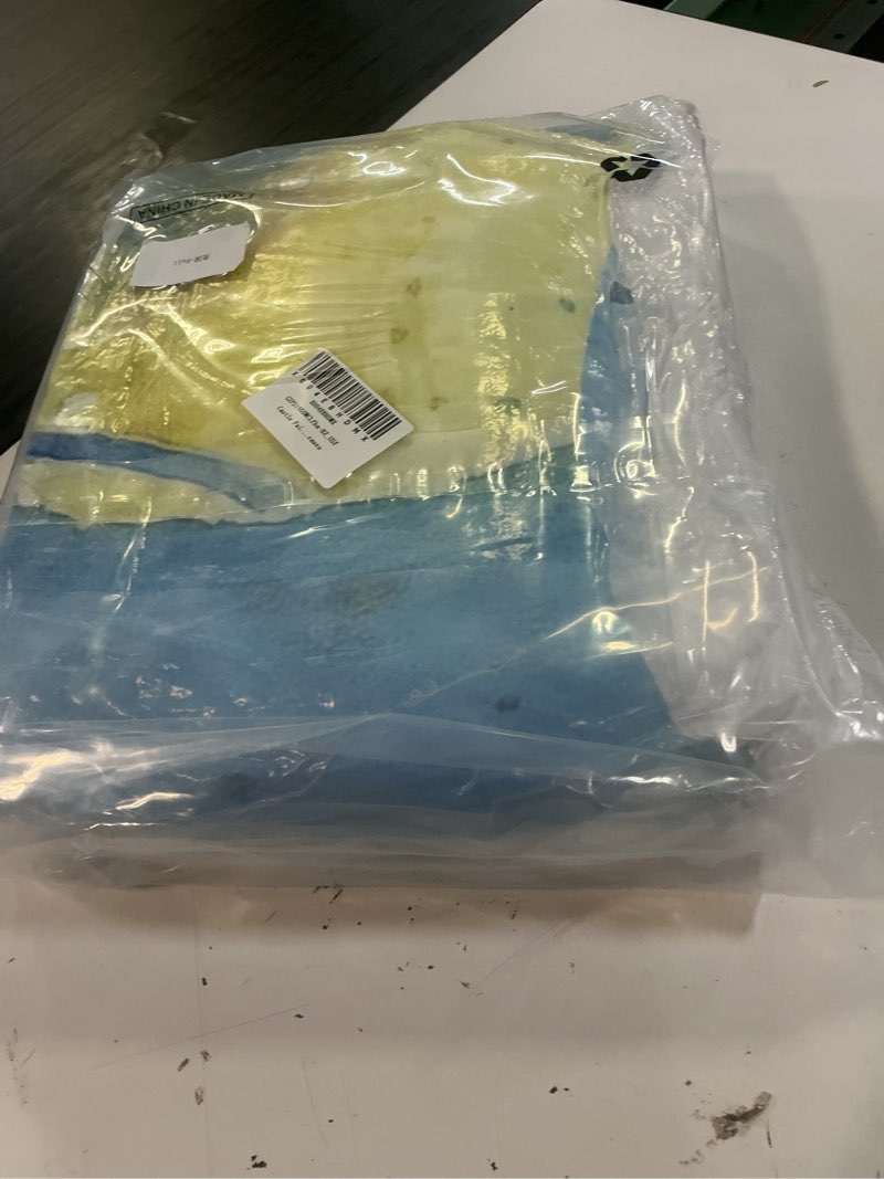 Condition photo showing New/Like New for castle fairy sport tennis comforter set for kids adults,tennis racket and ball watercolor tie dyed bedding comforter sets twin,boys men sport tennis lover quilt comforter with 1 pillowcase blue white twin