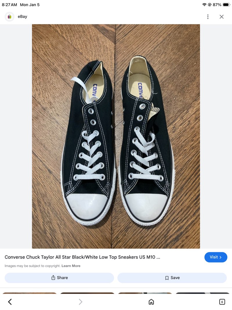 Converse Chuck Taylor All Star Black/White Low Top Sneakers 