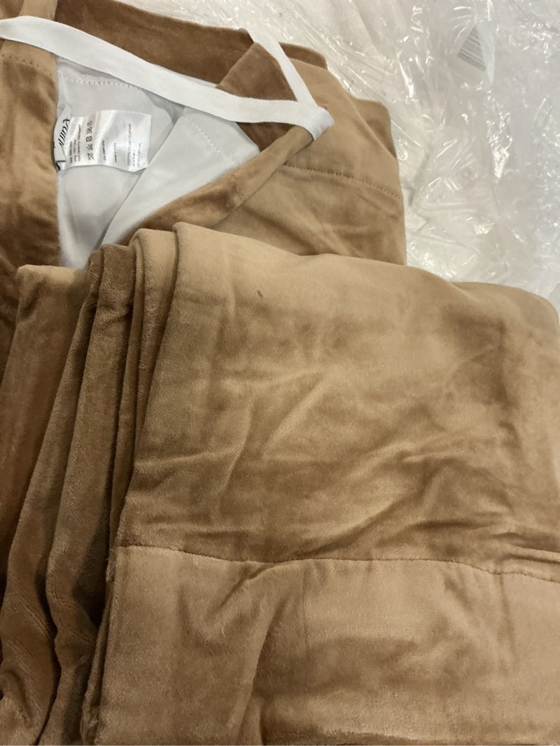 Condition photo showing Good Condition for cotton velvet room darkening curtain - single panel 48x96”
