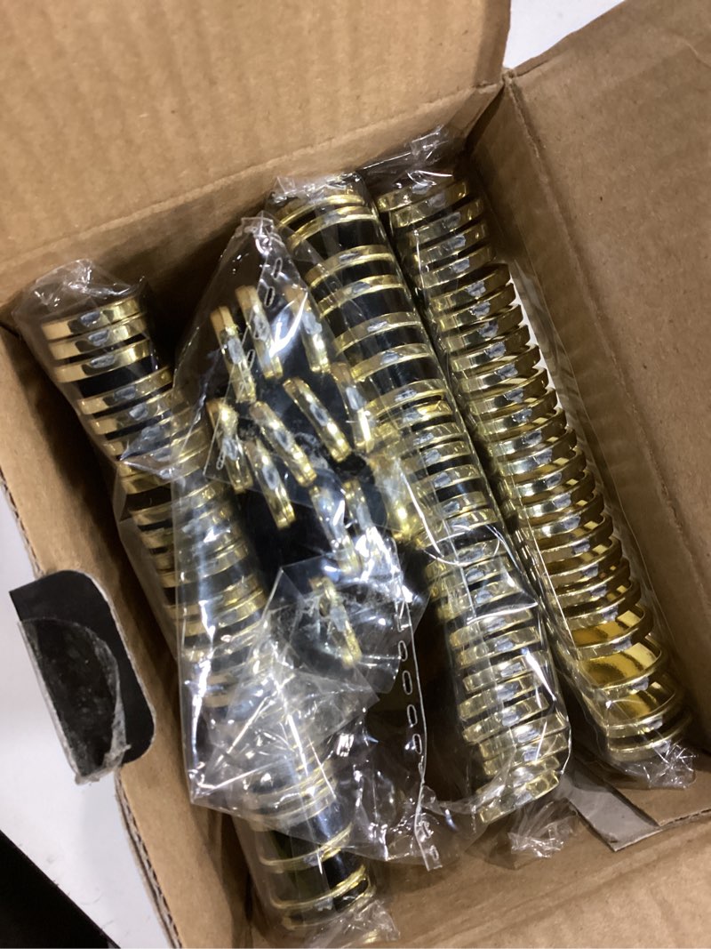 Condition photo showing As Is for N9R 100PCS Gold Plastic Silverware - Gold Plastic Cutlery Set Disposable Flatware Dinnerware -50 Forks, 25 Spoons, 25 Knives for Party, Birthday, Wedding Gold-100pcs