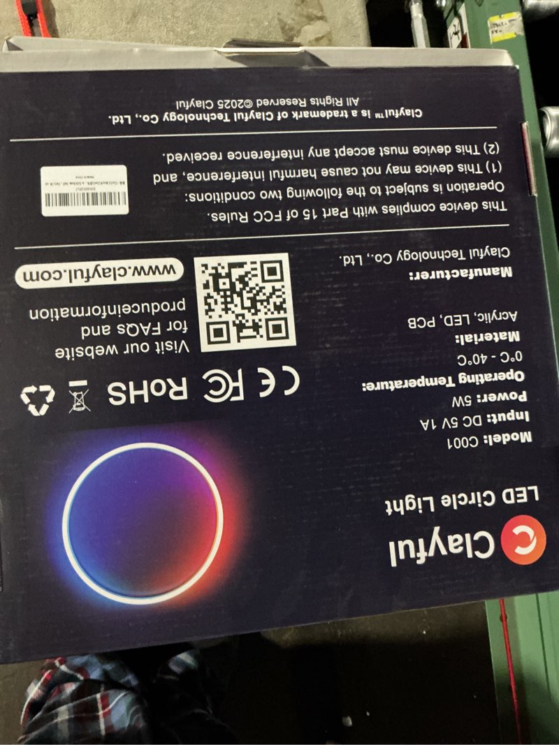 Condition photo showing Good Condition for Clayful Moon & Cloud RGBICW LED Neon Sign - Acrylic Engraved RGB Mood Lamp with Multiple Lighting Modes, Music Sync, Bluetooth & Wired Control - Bedroom, Kids Room, Café, Party Décor