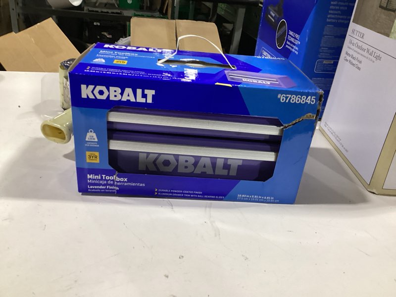 Condition photo showing Good Condition for kobalt portable tool boxes 10.83-in w x 5.91-in h x 5.91-in d 2 -drawer lavender steel tool box