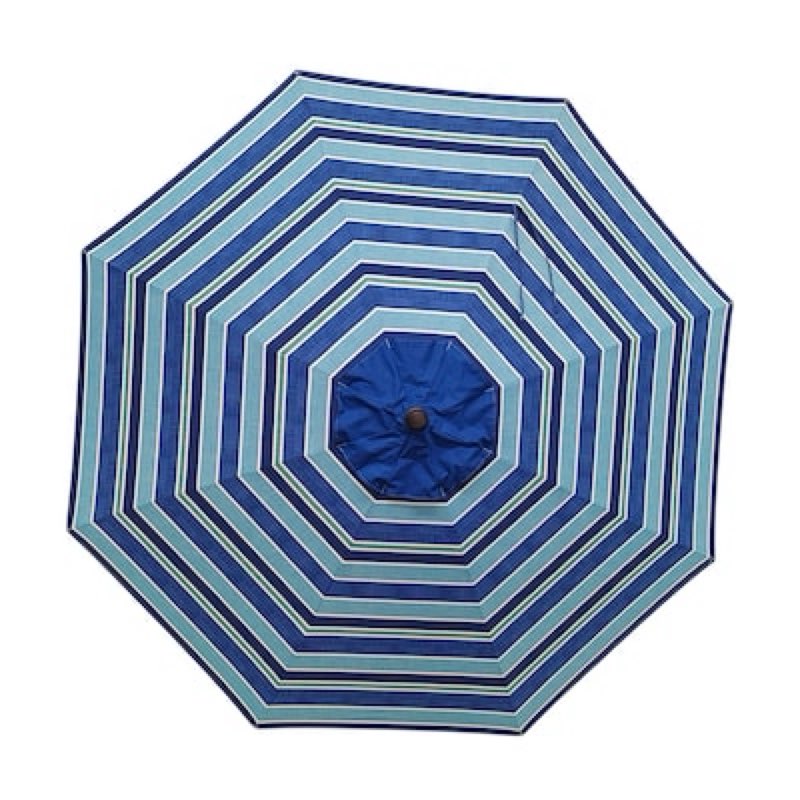 allen + roth 9-ft aluminum blue auto-tilt market patio umbrella