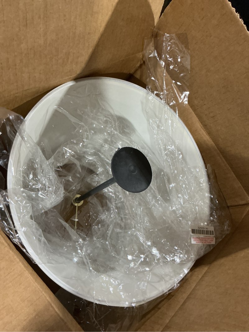 Condition photo showing Good Condition for aspen creative 32009a transitional empire shape spider construction lamp shade, cream, 7" top x 13" bottom x 9-1/2" slant height