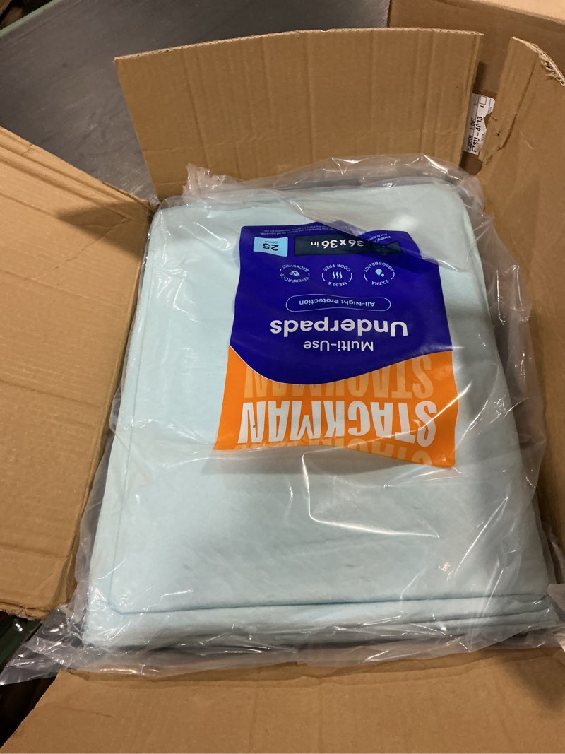 Condition photo showing Good Condition for chucks pads disposable adult underpads [100-pack] 36"x36" xxxl super-absorbent incontinence bed pads – large leak-proof mattress protector pee pads for adults, seniors, kids & pets 36" x 36"