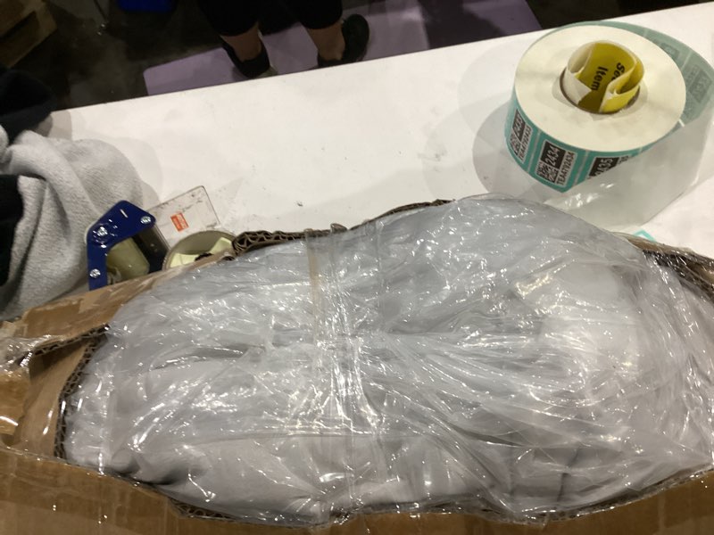 Condition photo showing As Is for COHOME Quilted King Size Comforter - All-Season Down Alternative Duvet Insert - Luxury Hotel Winter Warm Light Grey Comforter with Anti-Clump Tech & 8 Tabs - Gift for Women & Men (90"x102") Light Grey King Comforter