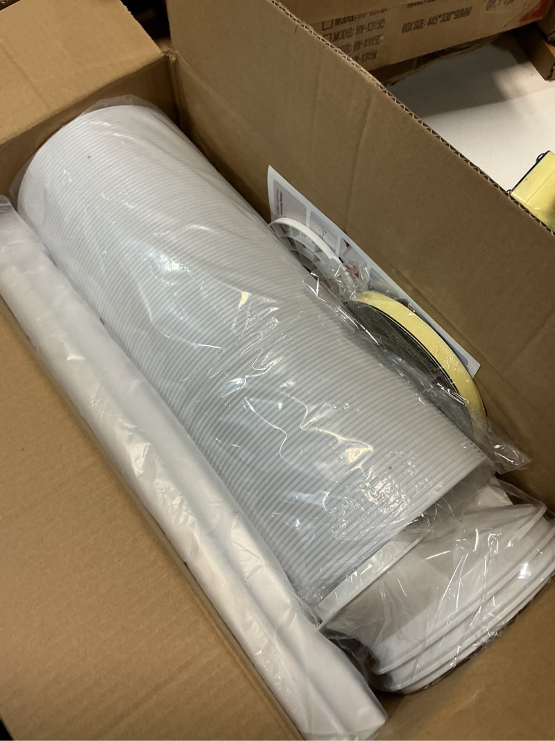 Condition photo showing Good Condition for universal portable ac window kit, ac window vent kit with 5.9"x78.7" anti-clockwise exhaust hose for horizontal & vertical sliding windows (3.9"w panel) 5.9" dia 78.7" hose + 3.9" width panel