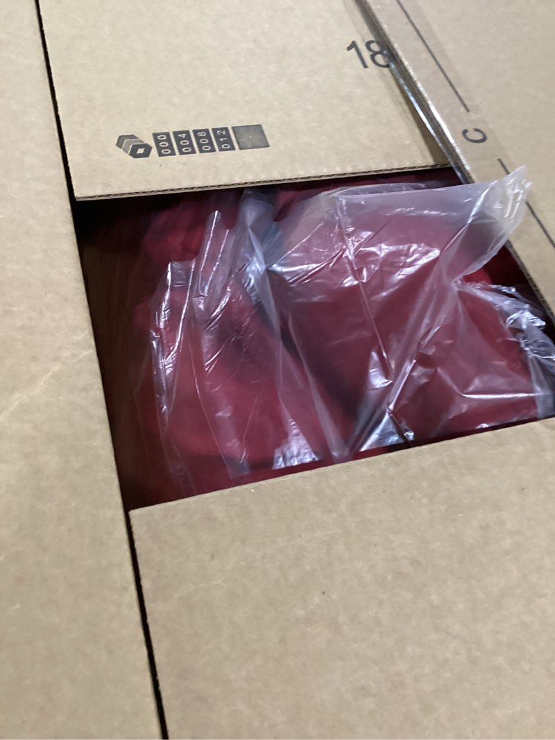 Condition photo showing As Is for Bedsure Twin Comforter Set Dark Red - Bed in a Bag Twin Size Bedding 5 Pieces, GentleSoft™ Pintuck Bed Set Gift for Family, Pinch Pleat Dark Red Comforter with Sheets, Pillowcase & Sham Twin 12 - Dark Red