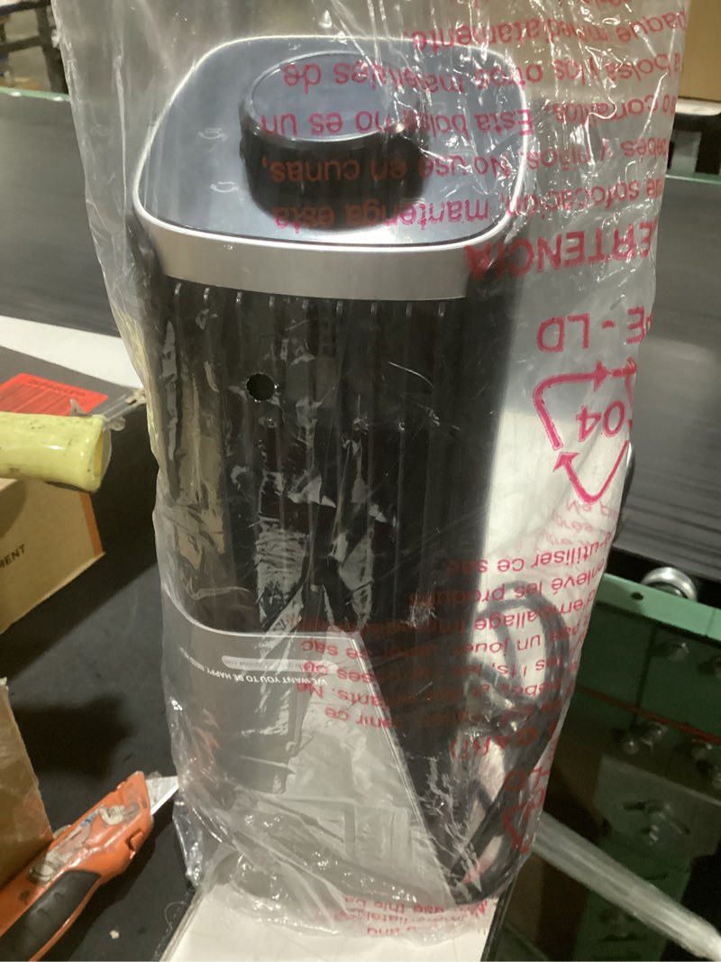Condition photo showing Good Condition for pntck fan for bedroom, 13" tower fan with 3 speeds max 23ft/s, 70° oscillating desk fan, bladeless standing fan, portable fans, cooling fans for office, home medium-13”-knob black-1