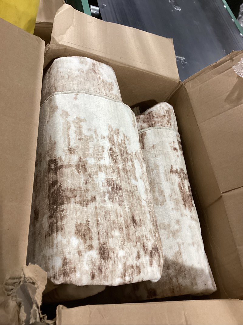 Condition photo showing New/Like New for FMFUNCTEX 8x10 Washable Area Rug Brown Beige Neutral Abstract Modern Large Non Slip Carpet for Living Room Bedroom Soft Low Pile Indoor Mat Contemporary Throw Rug for Dining Kitchen Office Nursery Brown/Beige 8' x 10' (Rectangular)