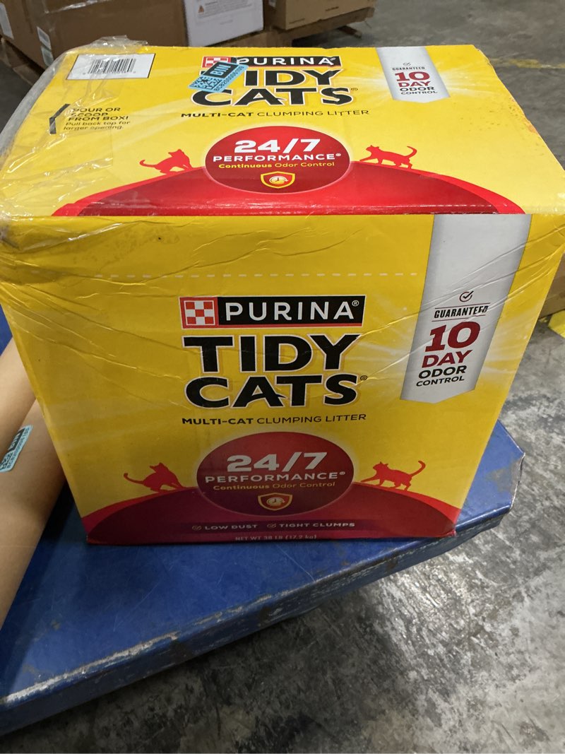 Condition photo showing New/Like New for purina tidy cats clumping cat litter, 24/7 performance multi cat litter - 38 lb. box