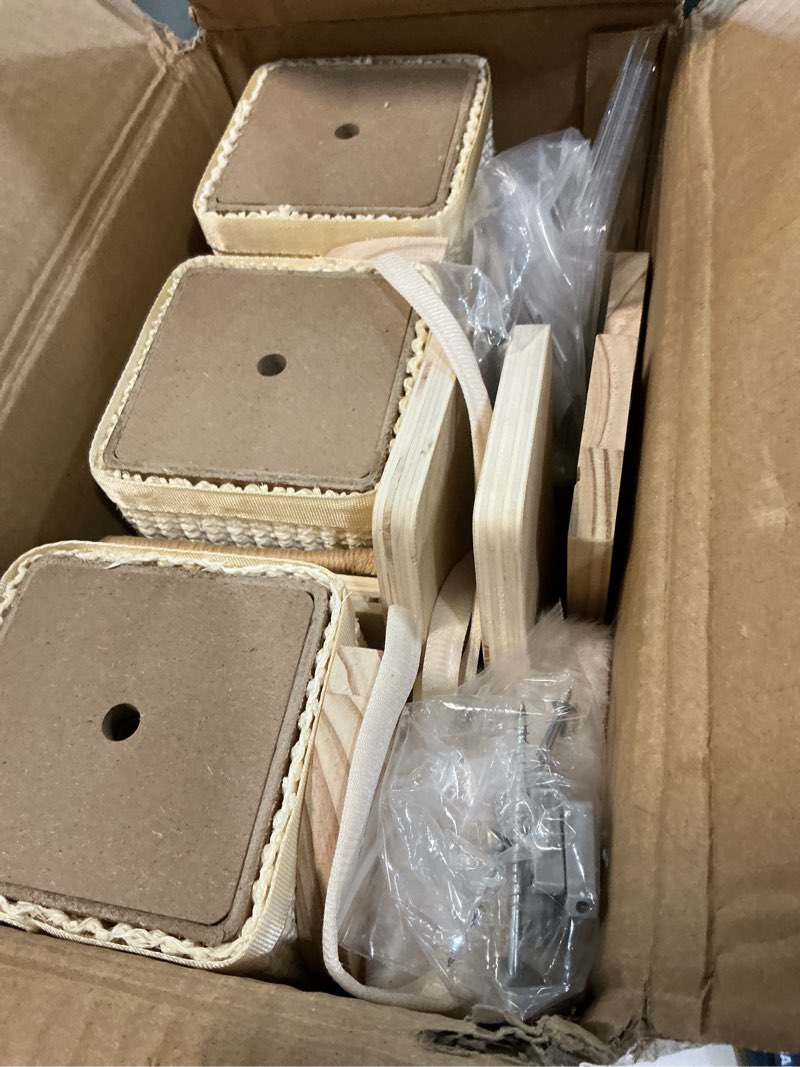 Condition photo showing Good Condition for solid wood cat window perch with 2 jumping platforms, cat hammock for window with scratching post, sisal tall cats scratching post with large perch, wooden cats window bed with 2 suction cups large (with jumping platforms) sisal