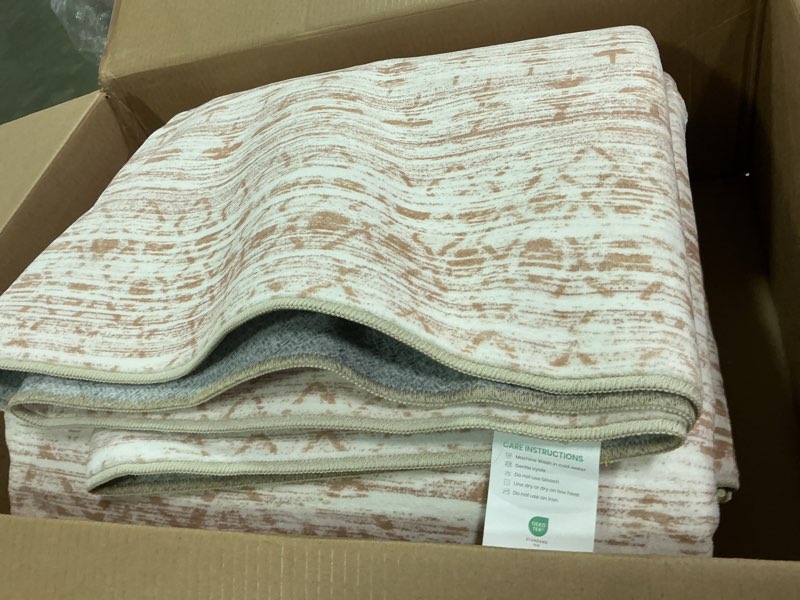 Condition photo showing Good Condition for 10x14 Area Rug for Living Room Moroccan Washable Rugs Non Slip Indoor Floor Carpet Foldable Large Soft Area Rug for Dining Room Bedroom with Low Pile(Beige,10'x14') Beige/Brown 10' x 14' (Rectangular)