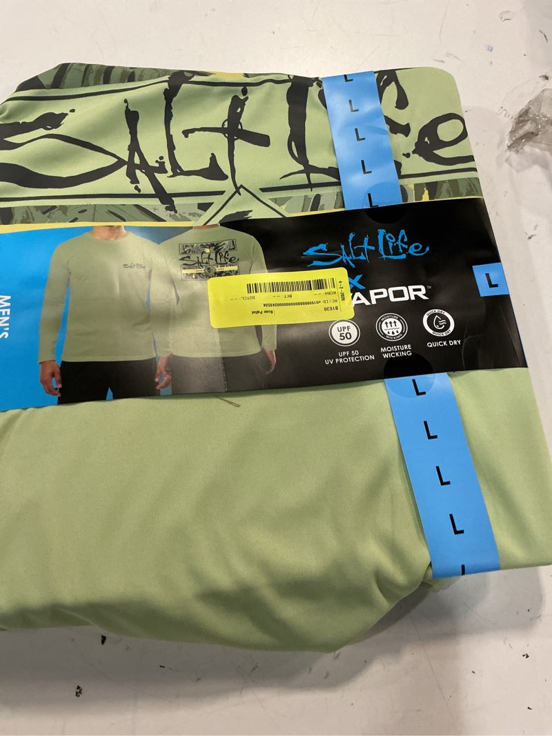Condition photo showing Good Condition for (size:l)salt life men's long sleeve uv tee