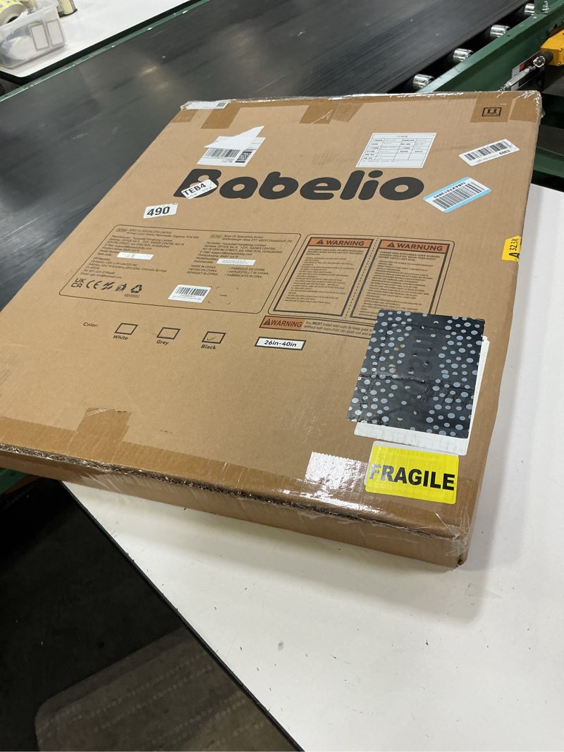 Condition photo showing New/Like New for babelio baby gate for doorways and stairs, 26-40" auto close dog gate, pressguard c5, easy-install pressure mounted satey door, no drilling safety gate for child and pets, black black 30"tall 26"-40" wide