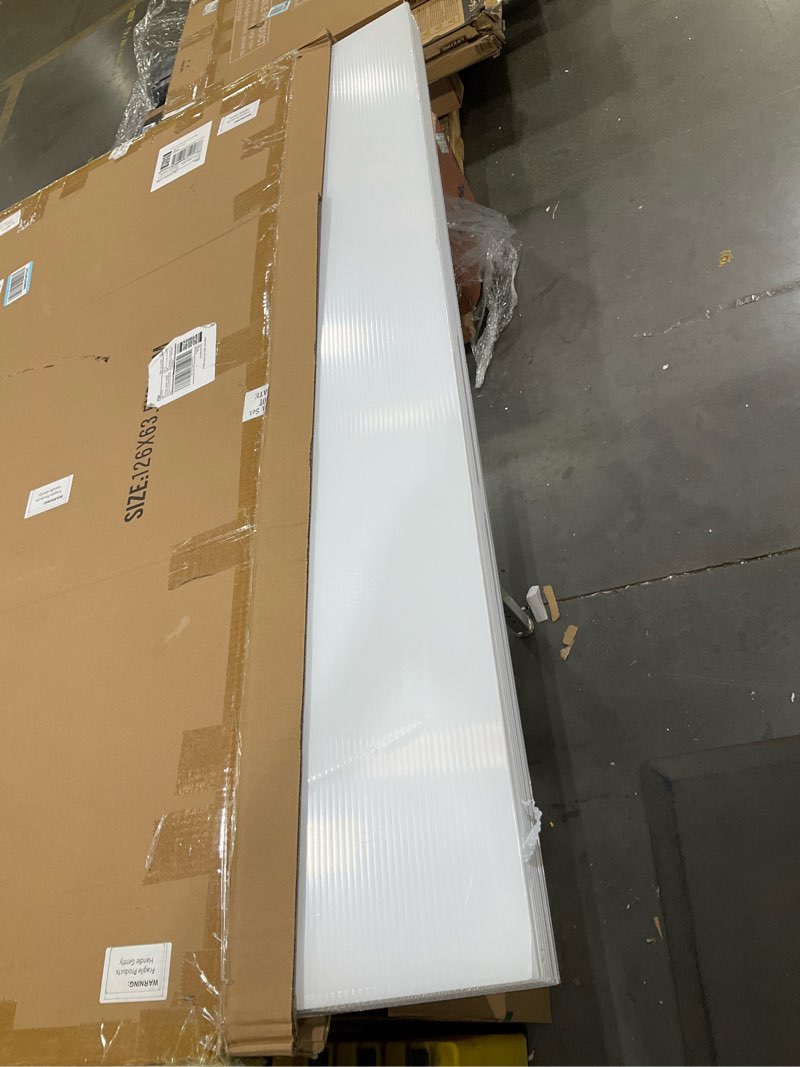 Condition photo showing Good Condition for 8 pack drop ceiling light diffuser panels 23.75 x 47.75 inches fluorescent lighting covers flat sheet polycarbonate double-wall replacement light lens cover with h support (milky white)