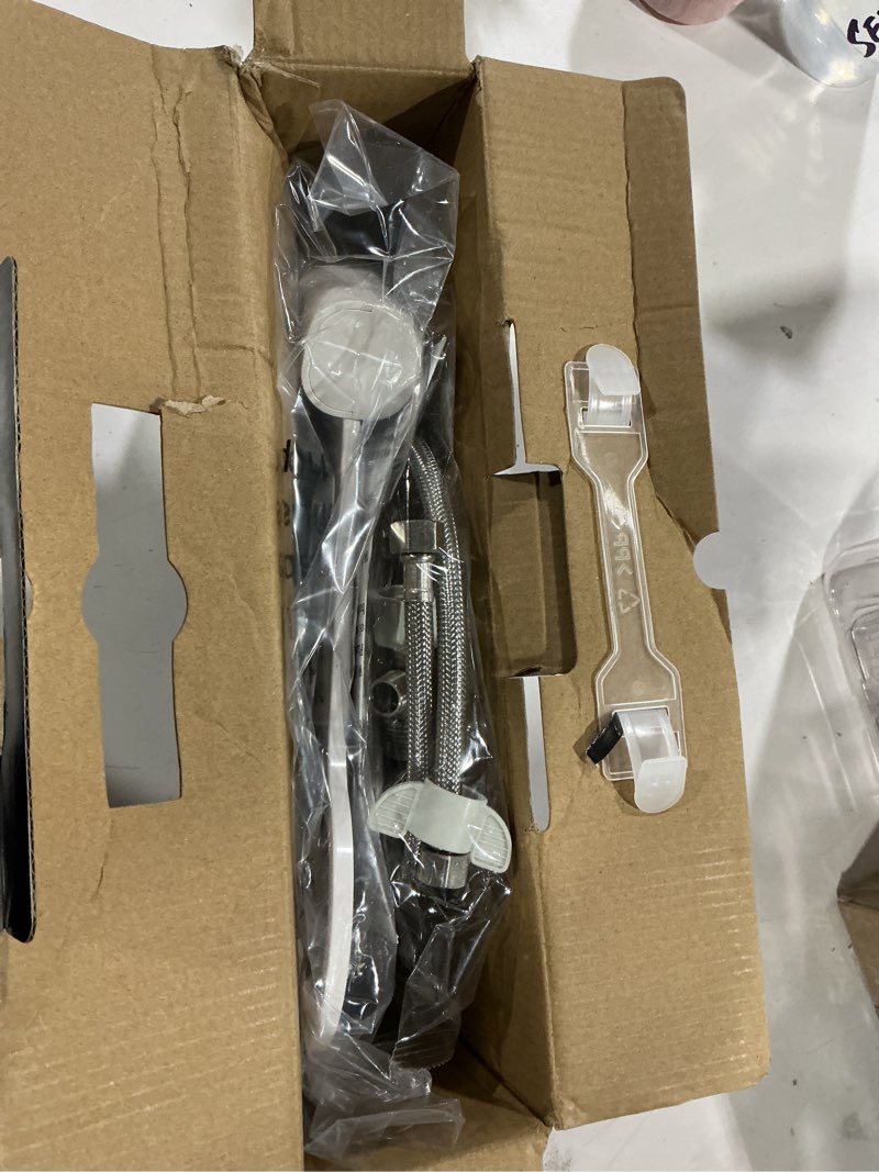 Condition photo showing Good Condition for ultra-slim bidet attachment, posterior&feminine wash-(retractable dual nozzles), non-electric bidet attachment for toilet seat, adjustable fresh cold water pressure, stainless steel inlet (white)