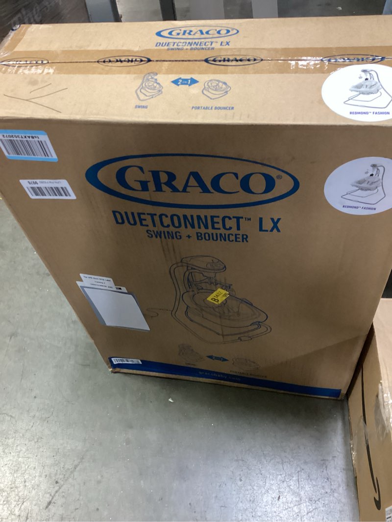 Condition photo showing New/Like New for graco duetconnect lx portable baby swing and bouncer, multi-direction baby bouncer seat, multiple swing speeds, redmond