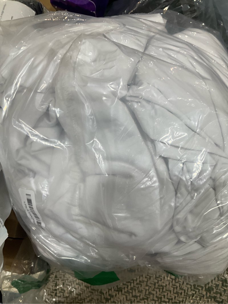 Condition photo showing As Is for hainarvers set of 3 wedding arch cover 6ft,6.6ft,7.2ft spandex fitted stretchy arch stand covers,2 sided round top chiara backdrop cover for birthday party banquet baby shower arch decoration(white) white 6ft+6.6ft+7.2ft