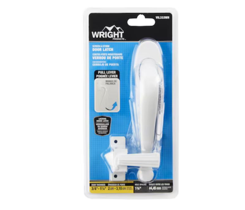  wright products villa gloss white lockable screen/storm door replacement