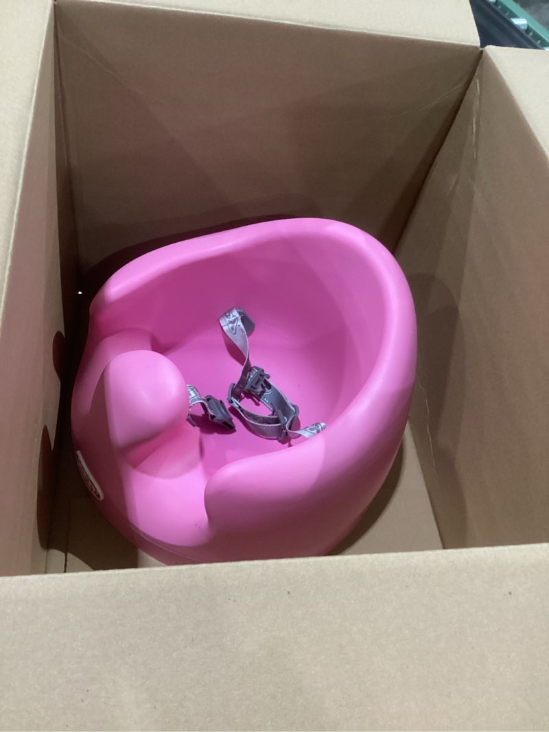 Condition photo showing Good Condition for Nuby My Floor Seat - Portable Baby Chair with Soft Foam Cushion, Safety Harness, and High Back Design - 4+ Months - Pink