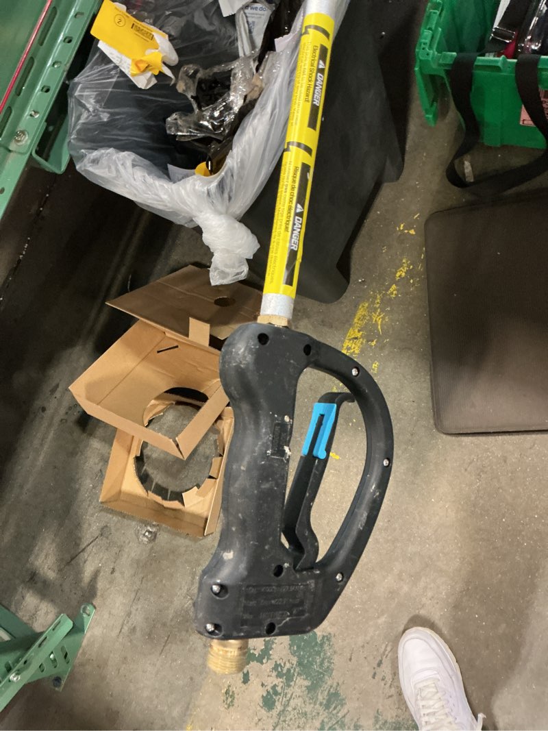Condition photo showing As Is for surfacemaxx 18-ft up to 4200-psi plastic pressure washer telescoping/extension wand