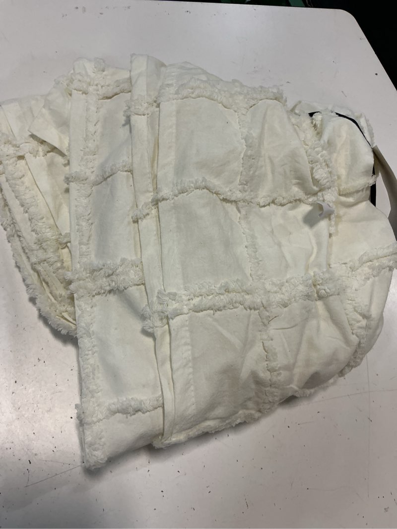 Condition photo showing Good Condition for tufted grid shower curtain cream - hearth & hand™ with magnolia