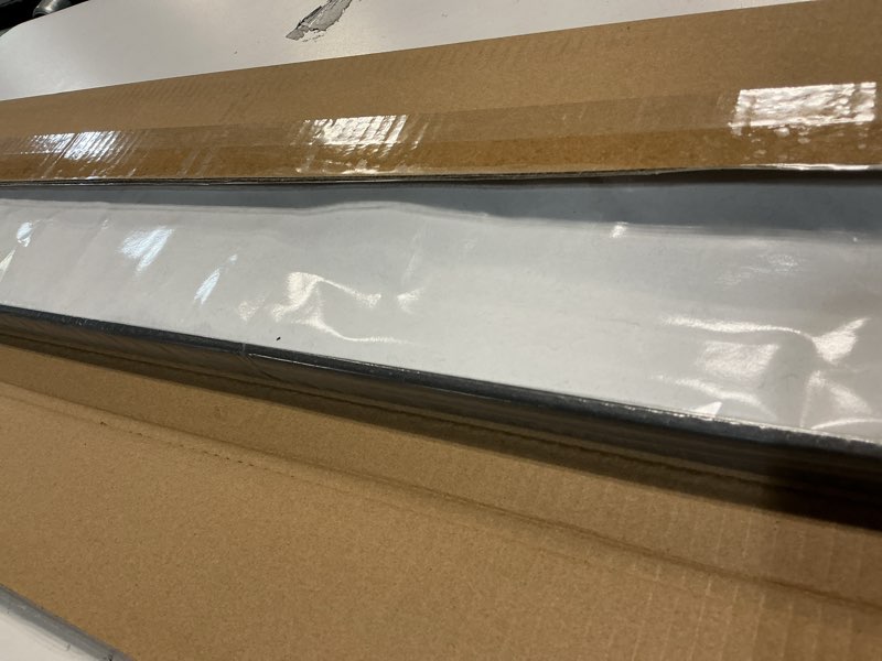 Condition photo showing Good Condition for Adjustable Fireplace Smoke Guard, Fireplace Hood Heat Deflector 6 inches Height, for 28 to 48" Fireplace Hood Heat Shield,Heat Shield for TV Above Fireplace,with Insulation Cotto