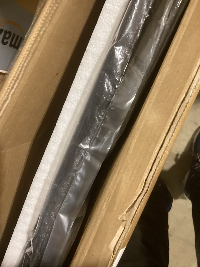 Condition photo showing New/Like New for Mr IRONSTONE 3 Panel Fireplace Screen 51.5" W x 32.5" H Modern Foldable with Wrought Metal Decorative Mesh, Heavy Duty Fire Spark Guard Cover for Home Decor Indoor, Black