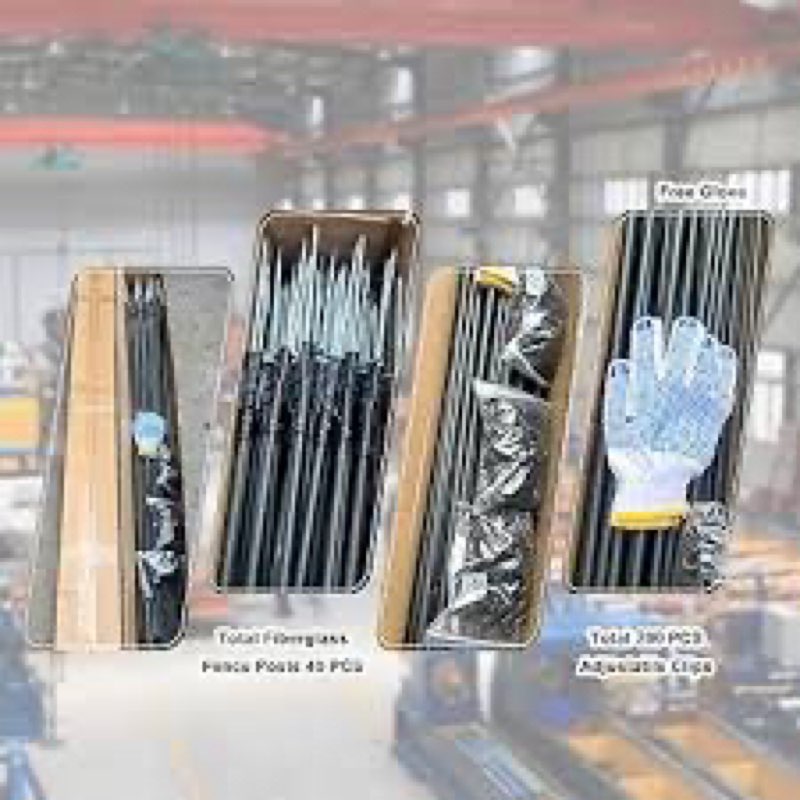 76 Inches High Fiberglass Step-in Electric Fence Portable Posts with Double Spikes - 40 Posts Come w