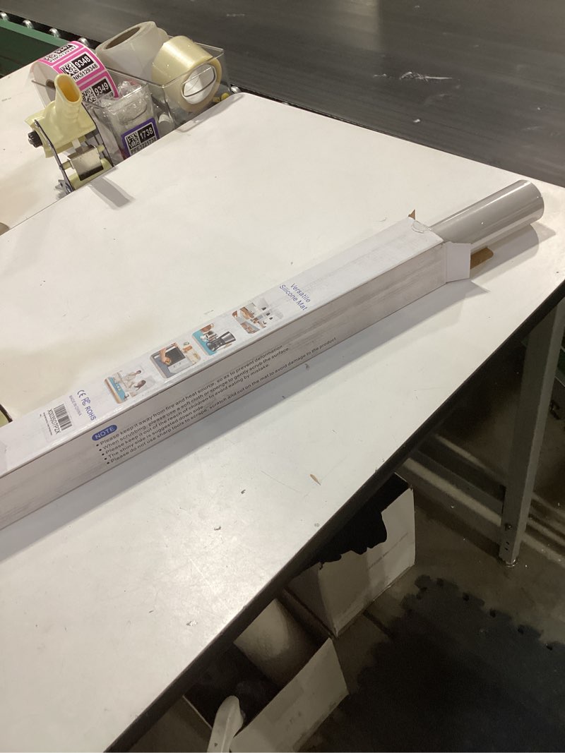 Condition photo showing New/Like New for slicone mat heat resistant mats for countertop, multipurpose large silicone mats for crafts kitchen workbench size 36x24 inches thick 2mm,rolled package,beige 36"l x 24"w beige